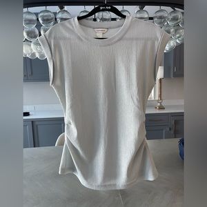 CLUB MONACO Crewneck Top in "Metal" color